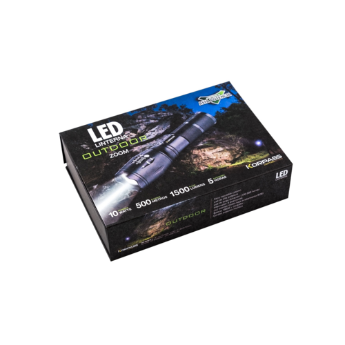 LINTERNA LED ALUMINIO ZOOM 10W 1500 LUMENES KORPASS