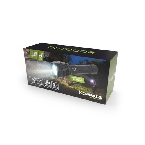 LINTERNA LED TUBULAR RECARGABLE PROFESIONAL 60W KORPASS