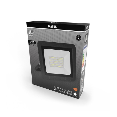 PROYECTOR LED PLANO NEGRO 10W FRIA MATEL