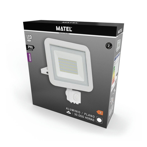 PROYECTOR LED CON SENSOR BLANCO 30W MATEL