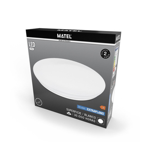 APLIQUE LED REDONDO EXTRAPLANO 24W FRÍA MATEL