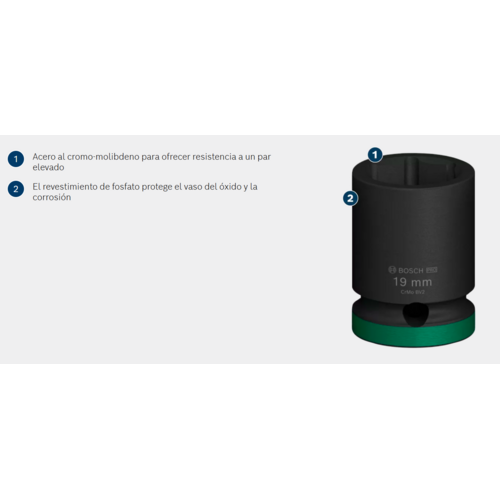 JUEGO 9 VASOS PRO IMPACT ½” 2608003038 BOSCH