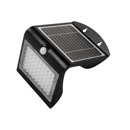 APLIQUE LED SOLAR KORPASS SENSOR 4W NEGRO FRÍA MATEL