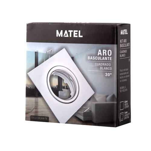KIT ARO BASCULANTE CUADRADO BLANCO MATEL