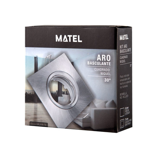 KIT ARO BASCULANTE CUADRADO NIQUEL MATEL