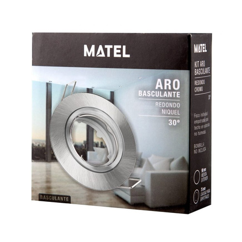 KIT ARO BASCULANTE REDONDO NIQUEL MATEL