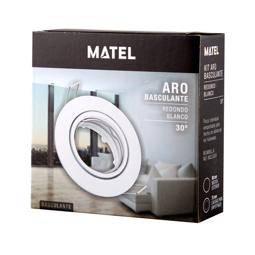 KIT ARO BASCULANTE REDONDO BLANCO MATEL