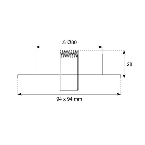 DOWNLIGHT EMPOTRABLE CUADRADO BASCULANTE BLANCO
