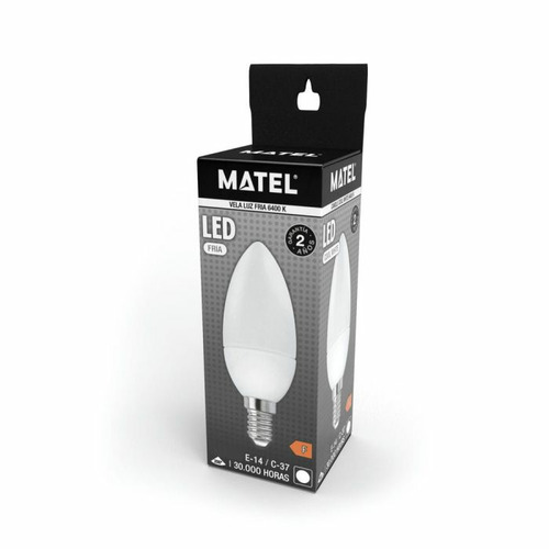 BOMBILLA LED VELA E14 5W FRÍA MATEL