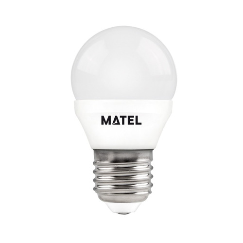 BOMBILLA LED ESFERICA E27 7W FRIA MATEL