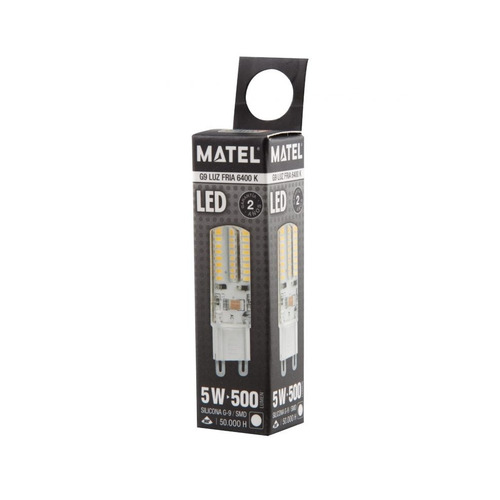 BOMBILLA LED G9 SILICONA 5W FRIA MATEL