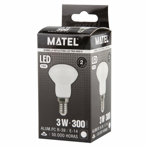 BOMBILLA LED REFLECTORA E14 R39 3W FRIA MATEL