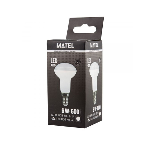 BOMBILLA LED REFLECTORA E14 R50 6W FRIA MATEL