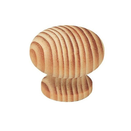 POMO REDONDO MADERA PINO CRUDO Ø 35mm REI