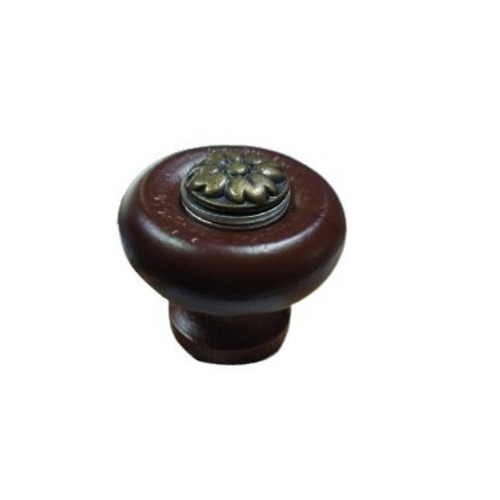 POMO REDONDO MADERA HAYA LACA NOGAL Ø 40mm REI