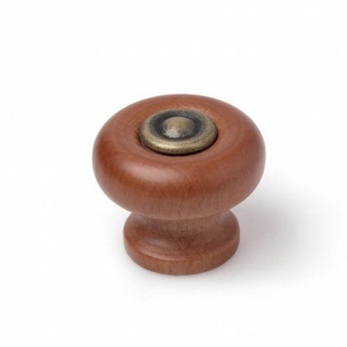 POMO REDONDO MADERA HAYA LACA NOGAL Ø 30mm REI