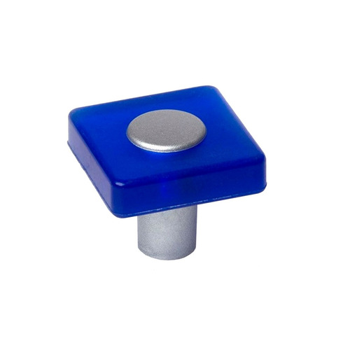 POMO CUADRADO ALUMINIO AZUL 30X30X25mm REI