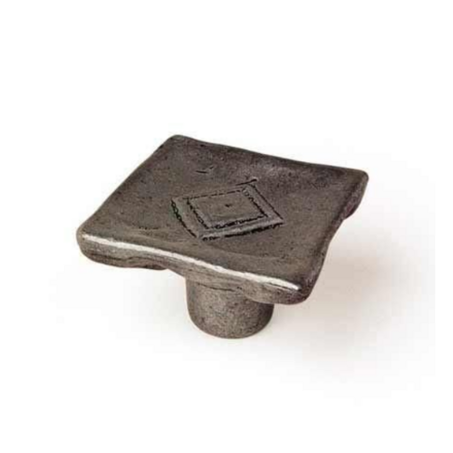 POMO CUADRADO PLATA VIEJA 33X33mm REI