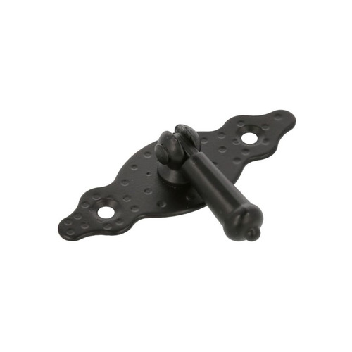 TIRADOR HORIZONTAL CON PLACA ACERO NEGRO 80mm AMIG