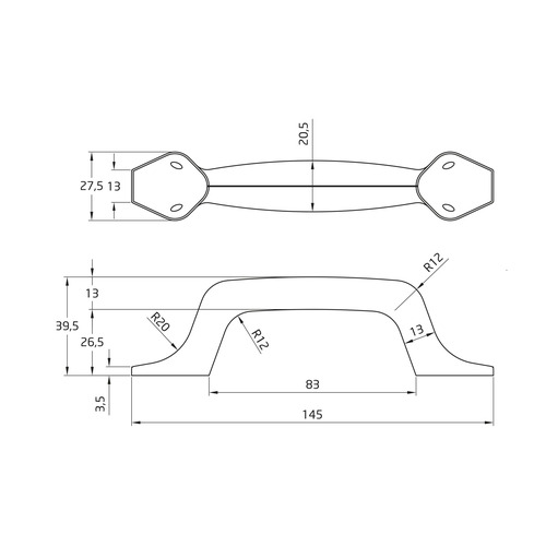 ASA TIRADOR ACERO NEGRO 145mm AMIG
