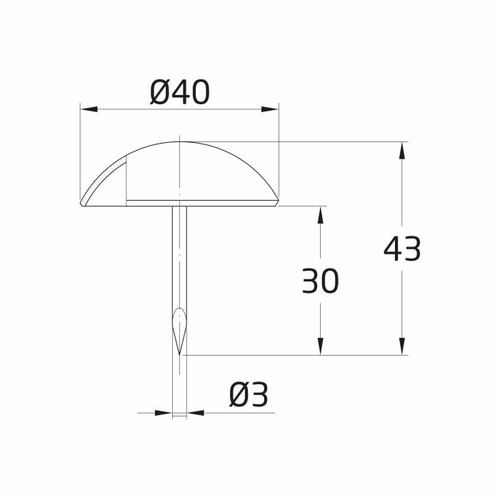 CLAVO REDONDO NEGRO ø40 mm AMIG
