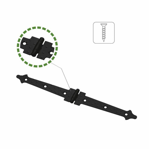 BISAGRA PALA ACERO NEGRO 240 mm AMIG