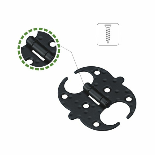 BISAGRA MARIPOSA ACERO NEGRO 100 mm AMIG