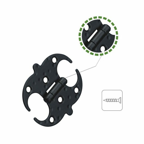 BISAGRA MARIPOSA ACERO NEGRO 125 mm AMIG