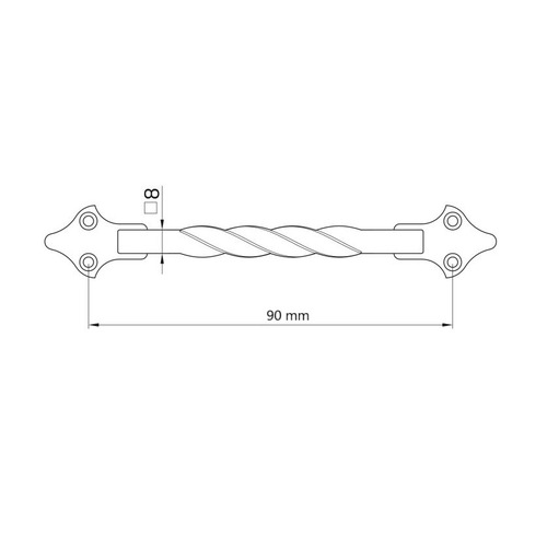 ASA TIRADOR ACERO NEGRO RUSTICO 120 mm AMIG