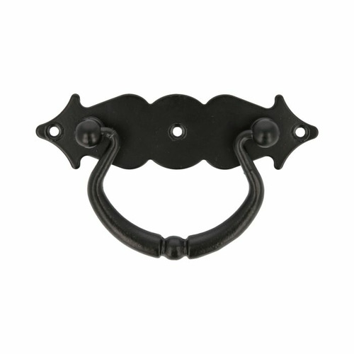 ASA TIRADOR HORIZONTAL ACERO NEGRO CON ANILLA 100 mm AMIG