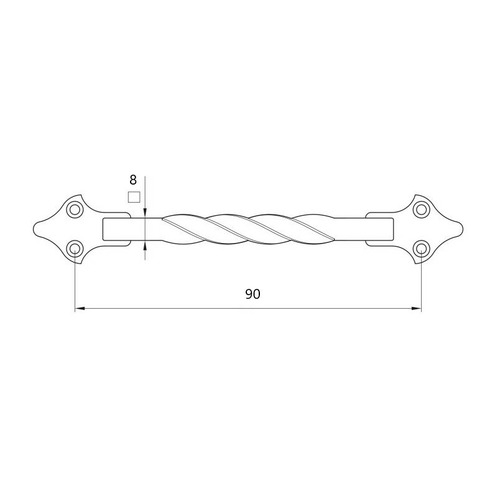 ASA TIRADOR ACERO CUERO RUSTICO 120 mm AMIG