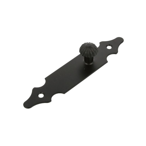 TIRADOR VERTICAL ESCUDO ACERO NEGRO 146 mm AMIG