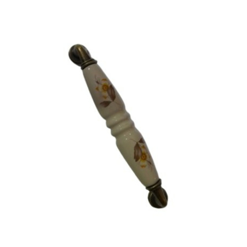 ASA TIRADOR PORCELANA FLORAL CUERO VIEJO 144 mm REI