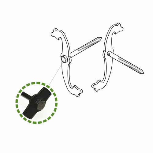 RETENEDOR CONTRAVENTANA ACERO NEGRO TIPO S 105X131 mm AMIG