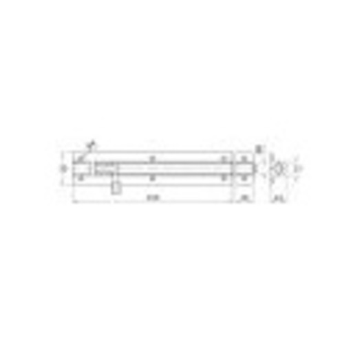 PASADOR SOBREPONER ALUMINIO PLATA 150 mm AMIG