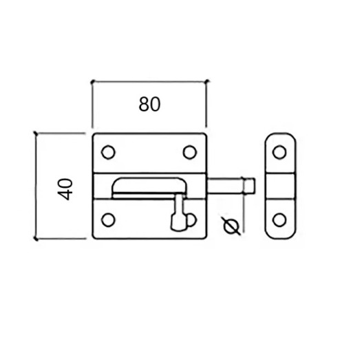 PASADOR INOX 80mm BECUSA