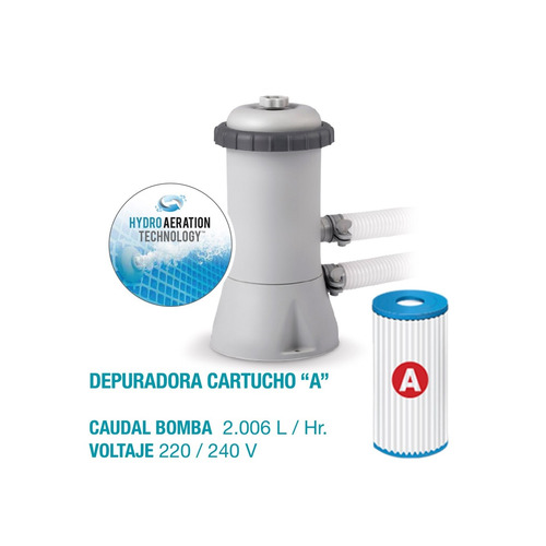 PISCINA RECTANGULAR DESMONTABLE PRISM FRAME 400X200X122 INTEX