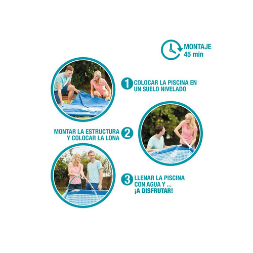 PISCINA RECTANGULAR DESMONTABLE PRISM FRAME 400X200X122 INTEX