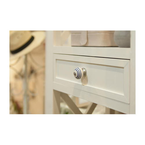 POMO REDONDO PORCELANA RAYAS AZUL ø 40mm REI