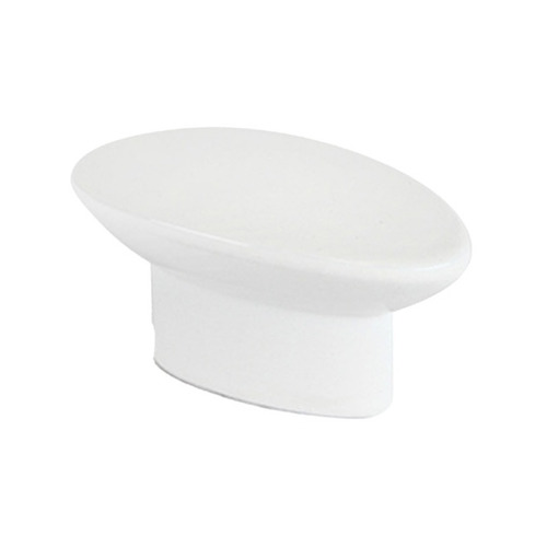 POMO OVAL ZAMAK BLANCO 40X19 mm REI