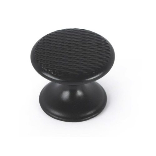 POMO REDONDO ZAMAK MIMBRE NEGRO ø 32mm REI