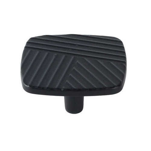 POMO CUADRADO ZAMAK SURCOS NEGRO 42mm REI