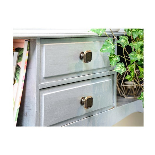 POMO CUADRADO ZAMAK CUERO VIEJO 30MM REI