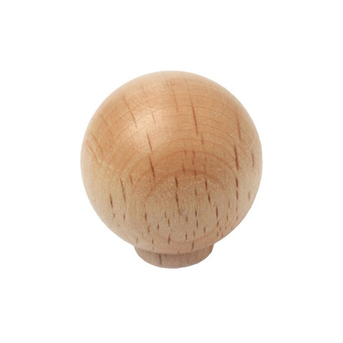 POMO REDONDO MADERA HAYA LACA TRANSPARENTE ø 29MM REI