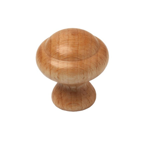 POMO REDONDO MADERA HAYA LACA TRANSPARENTE ø 30MM REI