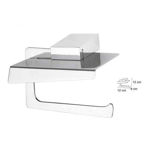 GEMINIS PORTARROLLOS CON TAPA 12CM CROMO