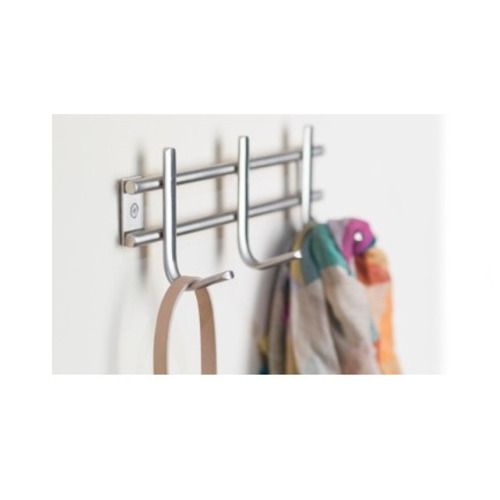 COLGADOR ATORNILLAR ACERO INOX 3 GANCHOS 22CM INOFIX