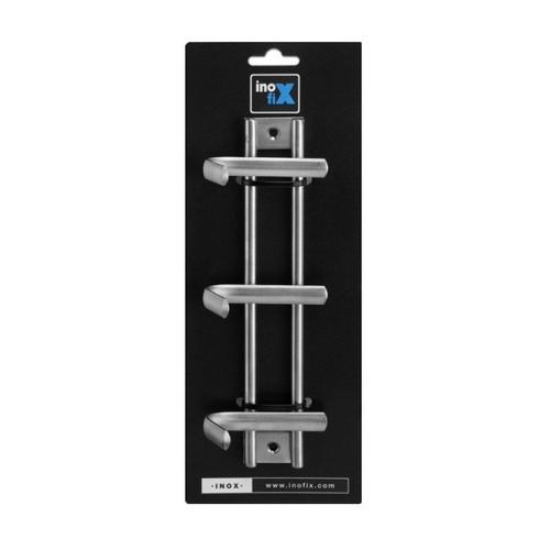 COLGADOR ATORNILLAR ACERO INOX 3 GANCHOS 22CM INOFIX