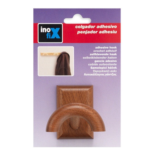 COLGADOR ADHESIVO MADERA SAPELLY  INOFIX