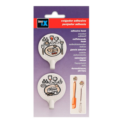 COLGADOR ADHESIVO DECOR MESA REDONDO INOFIX